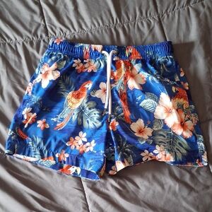 Abercrombie & Fitch Blue Tropical Swim Shorts